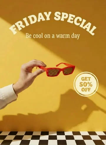 Retro Ad AI image template preview