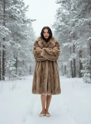 Snowy Path AI image template preview