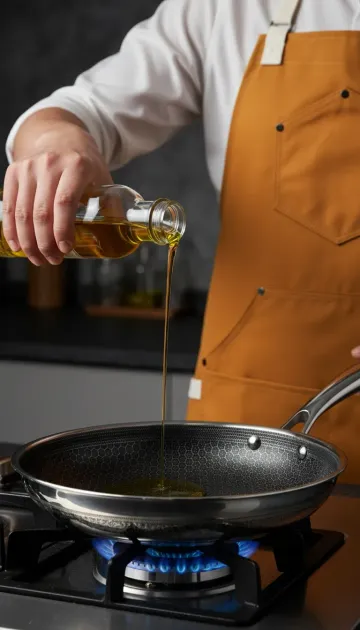 Cooking Olive Oil AI image template preview