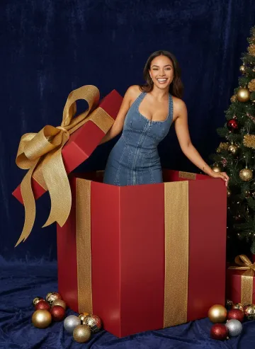 Model Gift Surprised AI image template preview