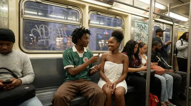 Subway Interview AI video template preview