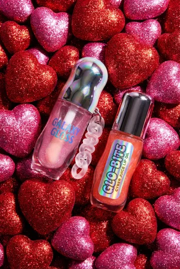 Glitter Hearts Surface AI image template preview