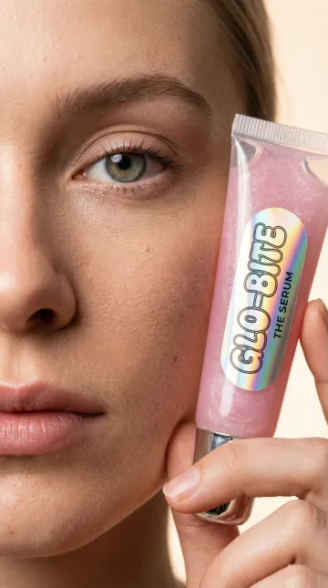 Model Holding Product (Closeup) AI image template preview