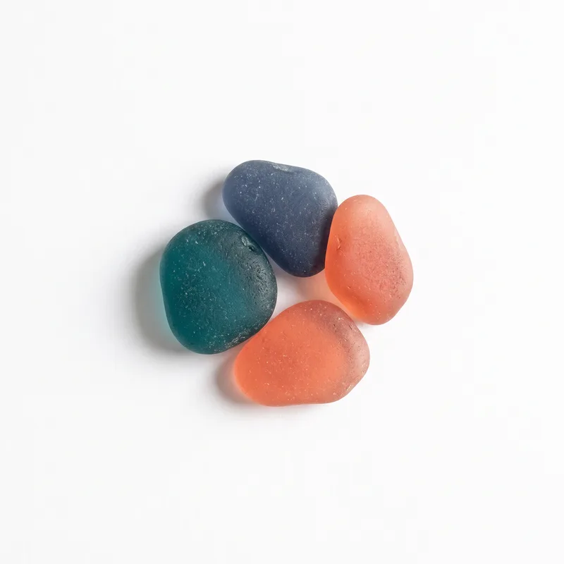Sea glass pebbles