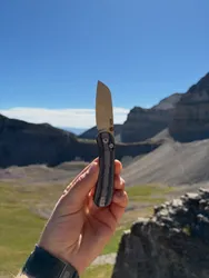 Lander 3 Pocket Knife - Sheepsfoot - Denim Micarta - S35VN