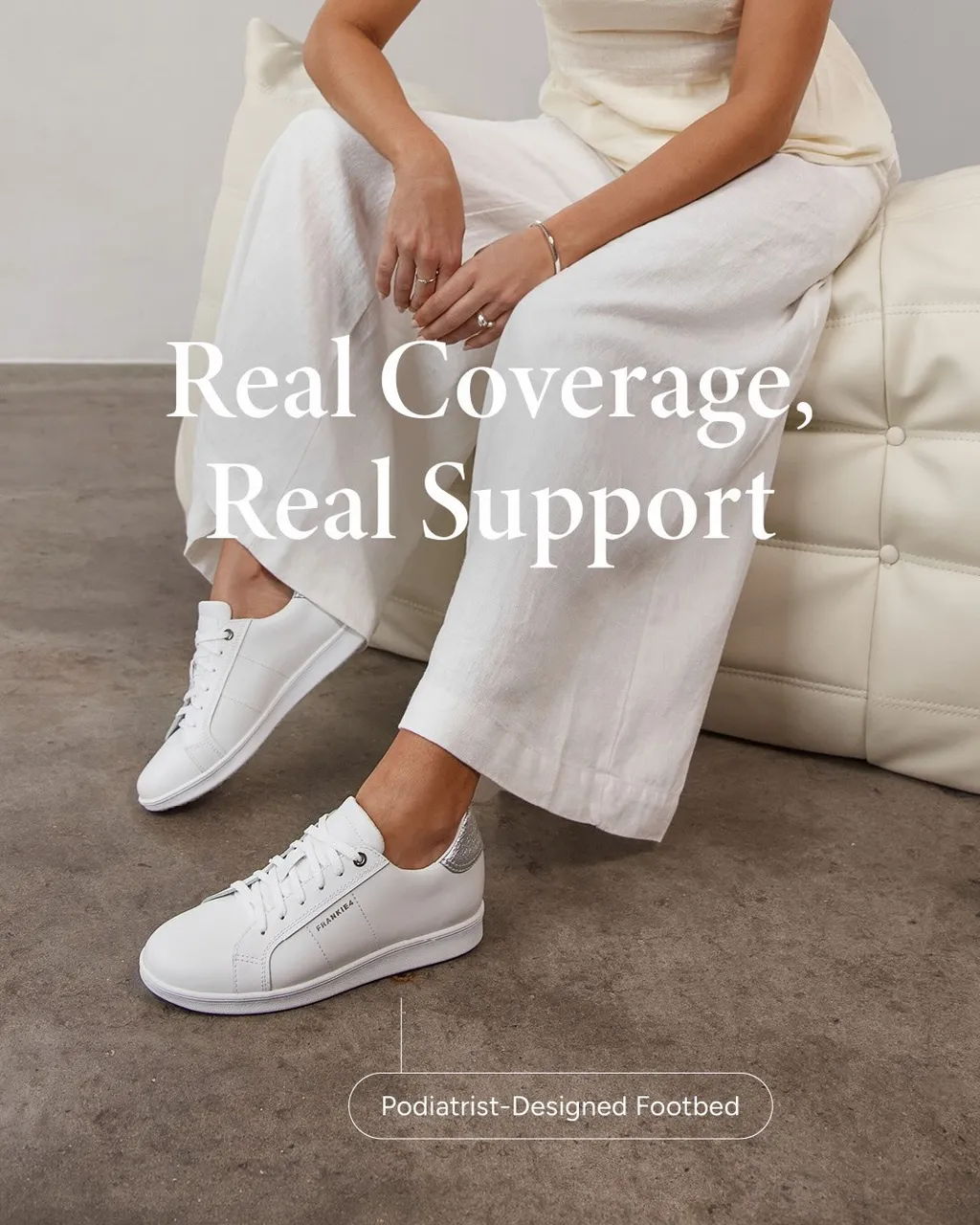 Jackie V White/Silver Women's Sneaker | FRANKIE4