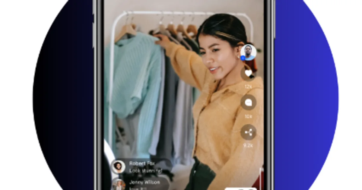 eStreamly shoppable video example with a presenter, products, and live interaction