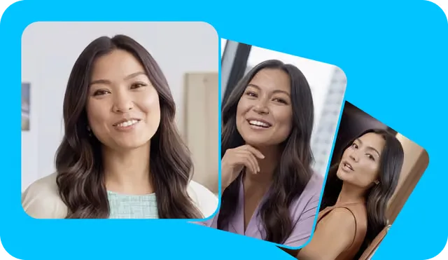 HeyGen public product example showing a consistent AI avatar across multiple video frames