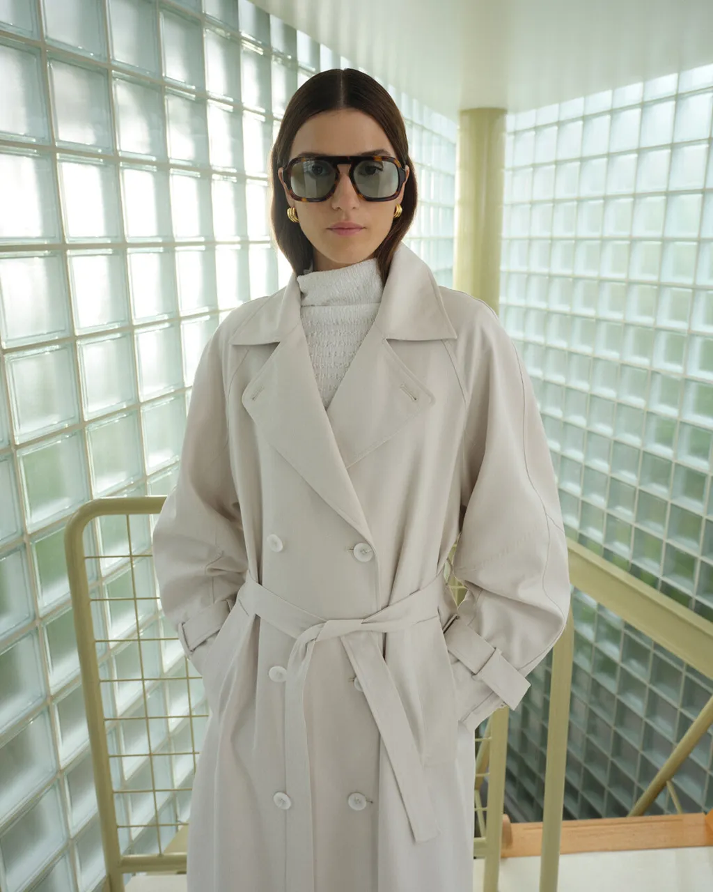 Leonora Bone Oversized Trench Coat | Elka Collective